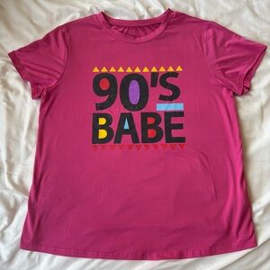SHEIN Fuchsia 90's Babe Tee